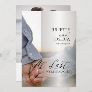 Anúncio Finalmente estamos engajados com 2 Noivados fotogr