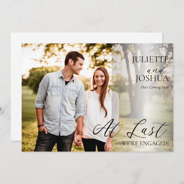 Anúncio Finalmente estamos no Noivado de fotos (Frente/Verso)