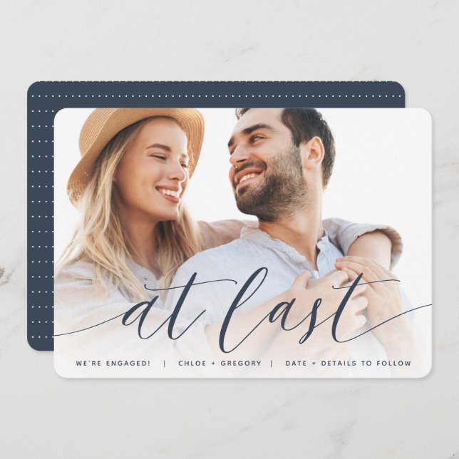 Anúncio Finalmente | Noivado de fotos do Cheio (Frente/Verso)