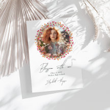 Flor com minha foto de graduação em flor selvagem