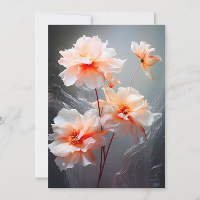 Anúncio Flor de Florescimento Abstrato Elegante Névoa (Frente)