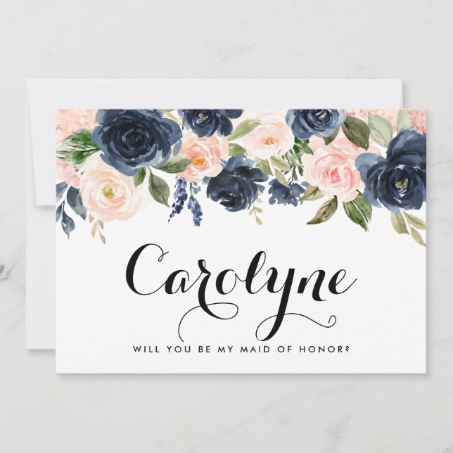 Anúncio Flor de Marinho e Blush será minha Madrinha de cas (Frente)