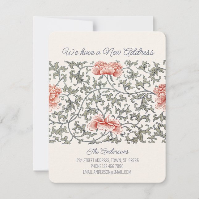 Anúncio  Floral Asian William Morris style CC1289 Moving (Frente)