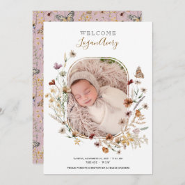 Anúncio Flores Selvagens Floral Adicionar Foto Novo Nascim