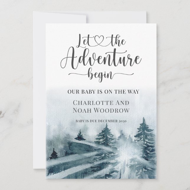 Anúncio Floresta Adventure Blue Watercolor (Frente)