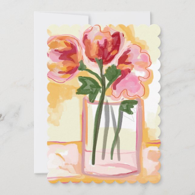 Anúncio flowers greeting card (Frente)