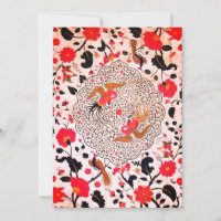 FLUXAS ORIENTAIS E AVES Pretos, Vermelho Branco