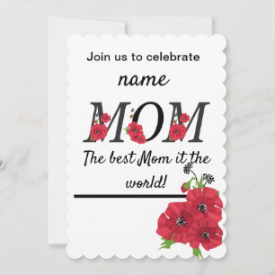 Anúncio Fluxo vermelho personalizado editável da mãe da