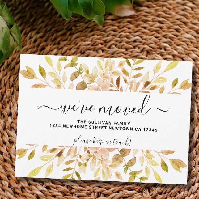 Anúncio Folhagem de outono que movemos o lançamento (Criador carregado)