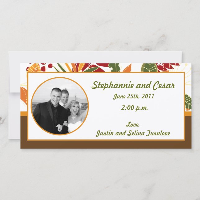 Anúncio Folhagem de publicação de fotos do Noivado 4x8 (Frente)