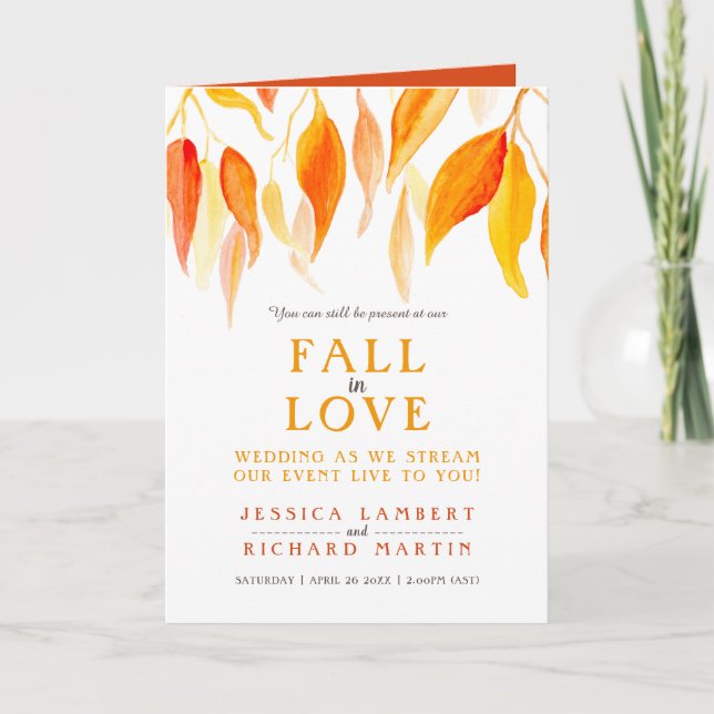 Anúncio Folhas caem em amor casamento transmissão foto lar (Frente)