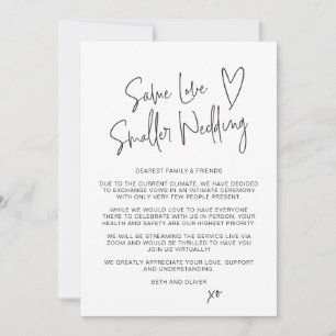 Anúncio Fonte de Script Same Love Smaller Wedding Downsize