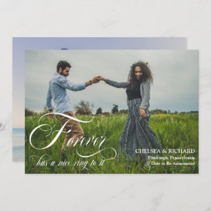 Anúncio Forever tem um belo anel para o Noivado fotográfic