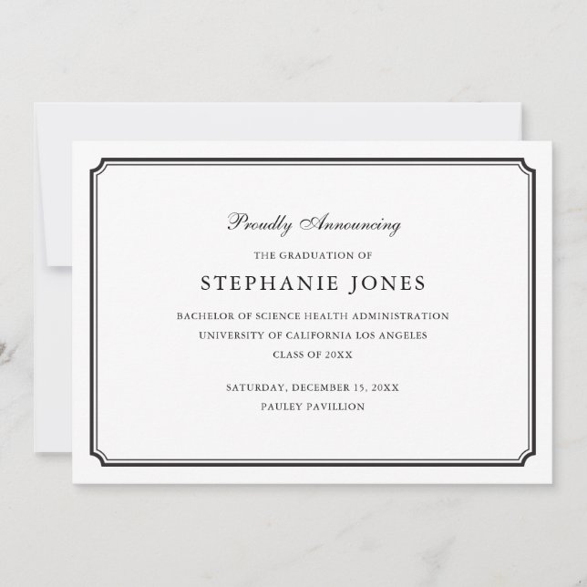 Anúncio formal de graduação (Frente)