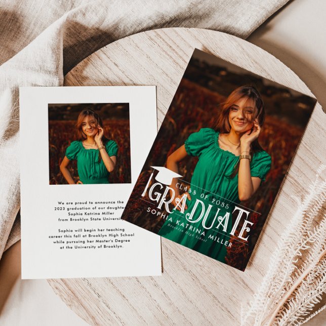 Anúncio Formal Modern Graduate Cap Year Photo Graduation (Criador carregado)