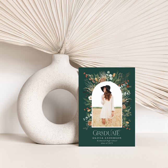 Anúncio Formando 1 floral botânico verde-arco de fotos (Criador carregado)