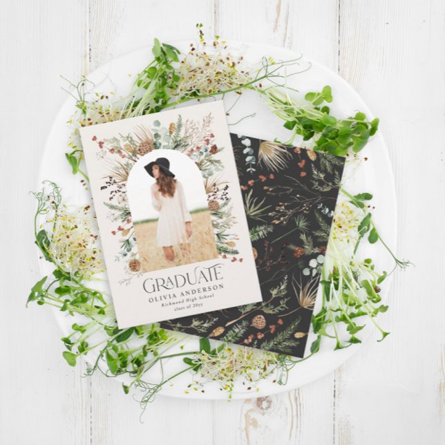 Anúncio Formando 1 fotografia preto branco botânico modern (Criador carregado)