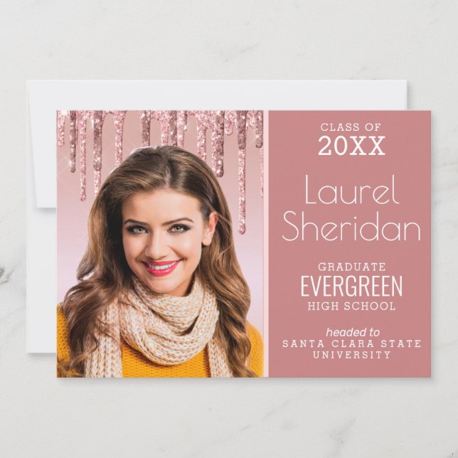 Anúncio Formando 2021 - Foto personalizada com brilho rosa (Frente)