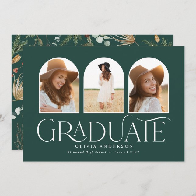 Anúncio Formando 3 fotografia arca aquarela botânica flora (Frente/Verso)