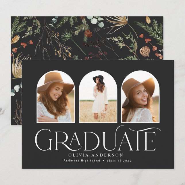 Anúncio Formando 3 fotografia arca aquarela botânica flora (Frente/Verso)