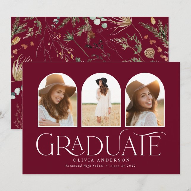 Anúncio Formando 3 fotografia arca aquarela botânica flora (Frente/Verso)