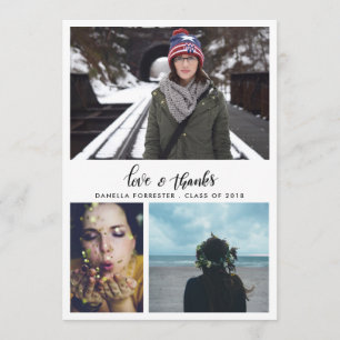 Anúncio Formando Bonito Obrigado Escrever Três Fotos