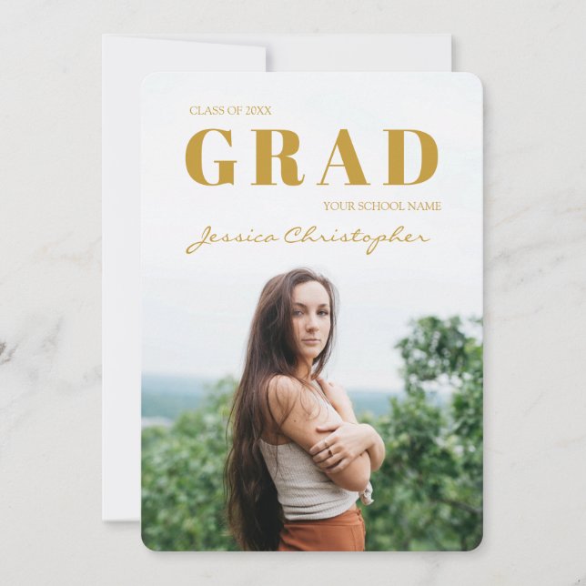 Anúncio Formando Contemporâneo 5 Graduação de Colagem de F (Frente)