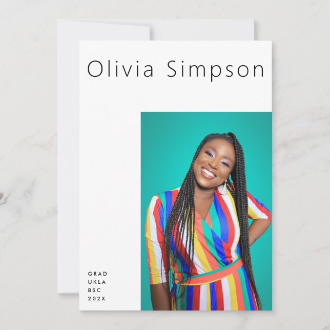 Anúncio Formando de apenas fotos brancas de borda moderna  (Frente)