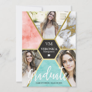 Anúncio Formando de Colagem Geométrica de Fotos Rosa Esmag