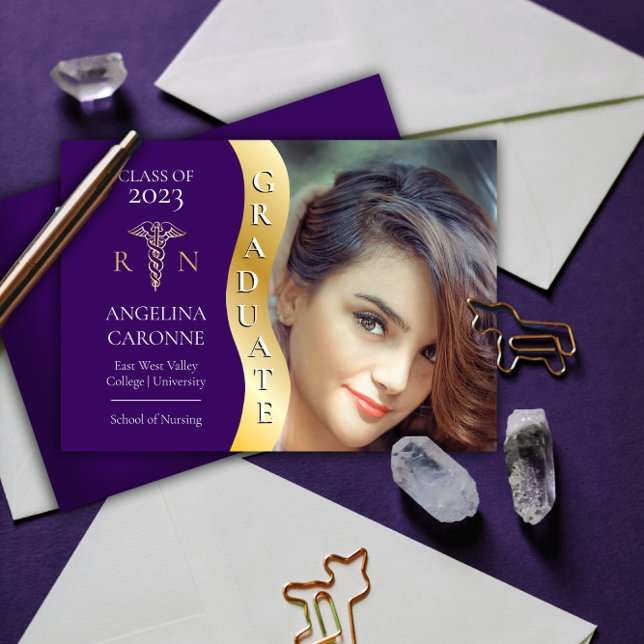 Anúncio Formando de Enfermagem de Caduceus RN de Onda de F (Criador carregado)