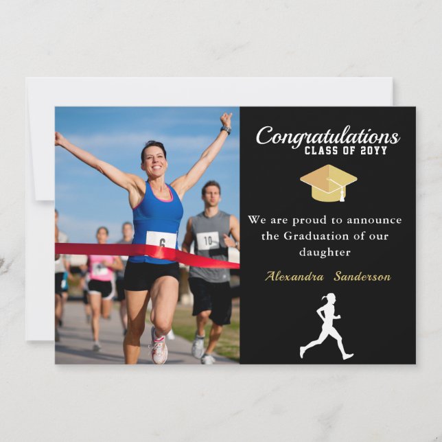 Anúncio Formando de felicitação do corredor fotográfico (Frente)