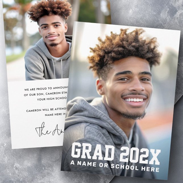 Anúncio Formando de formando de Graduação (Graduation grad year photo graduate announcement)