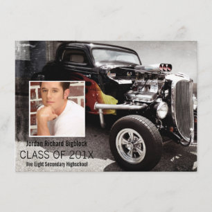 Anúncio Formando de Foto Emblem do Estudante Mecânico V8