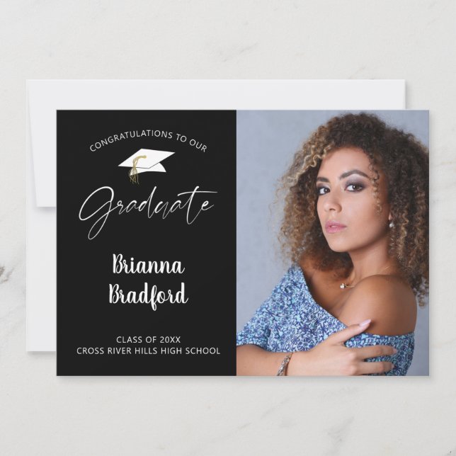 Anúncio Formando de Script Moderno Preto (Frente)