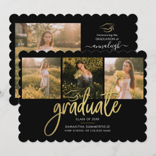 Anúncio Formando Elegante de Script de Graduação 2025