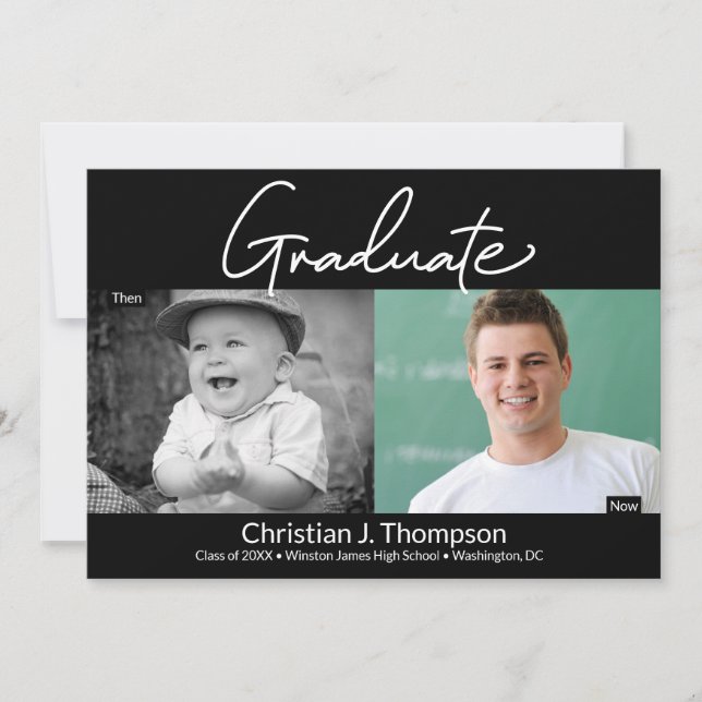 Anúncio Formando Então e Agora segundo grau Formando foto (Frente)