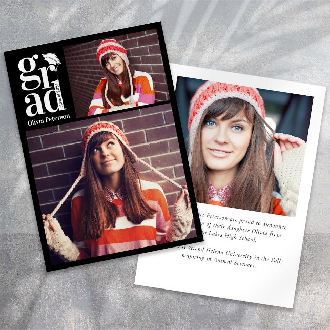 Anúncio FORMANDO Graduação de Colagem de Fotos Múltiplas (Criador carregado)