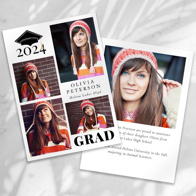 Anúncio FORMANDO Graduação de Colagem de Fotos Múltiplas (Criador carregado)