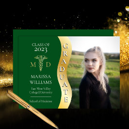 Anúncio Formando Médico MD de Caduceus de onda de Formando