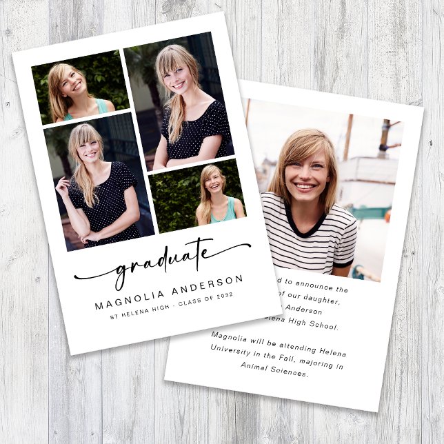 Anúncio Formando Moderno 5 Graduação de Foto (Criador carregado)