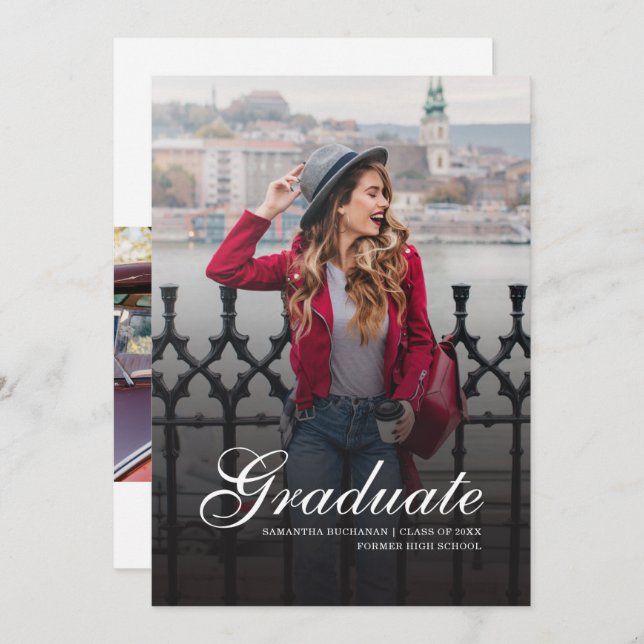 Anúncio Formando Moderno de Graduação 2025 Fotos (Frente/Verso)