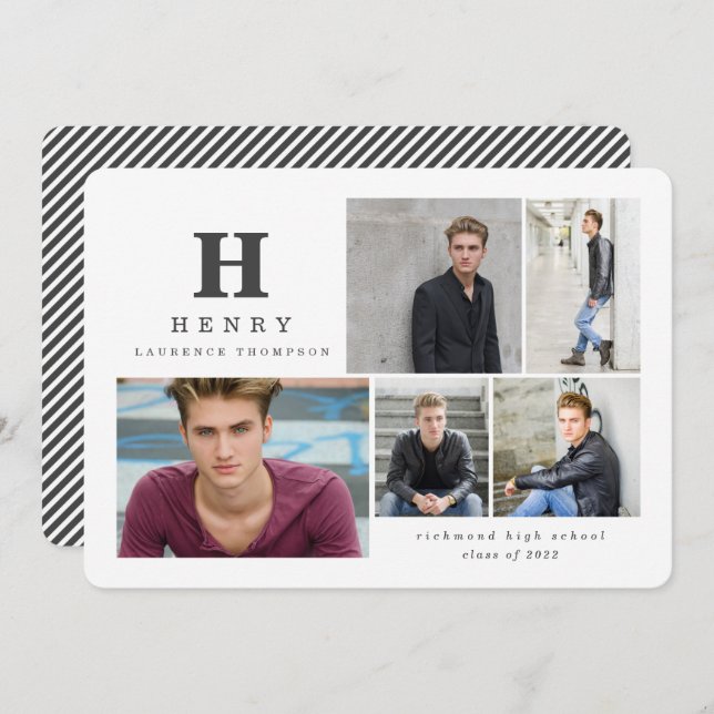 Anúncio Formando multifoto inicial branco preto (Frente/Verso)