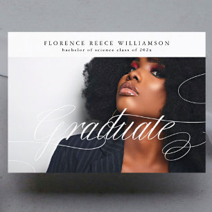 Anúncio Formandos Personalizável de Fotografia de Caligraf