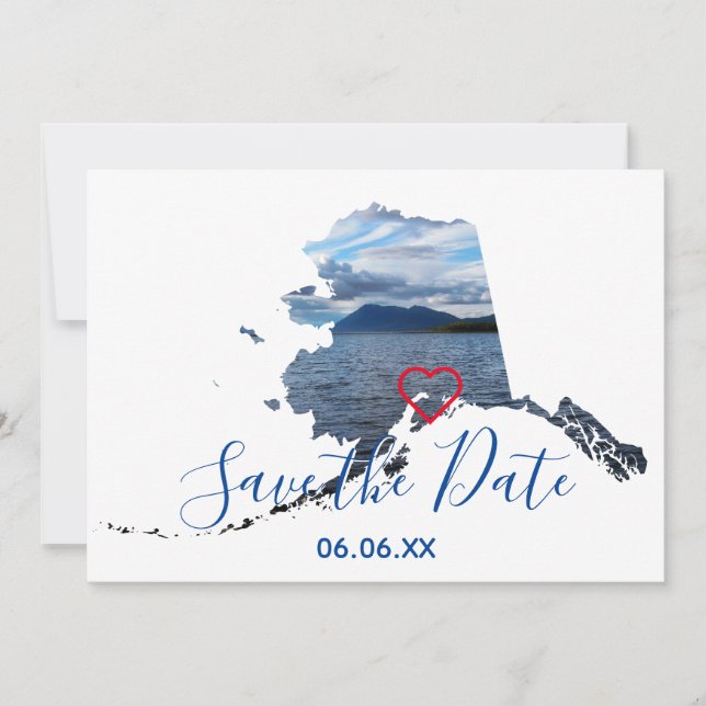 Anúncio Formas do Alaska Foto para Salvar a Data (Frente)