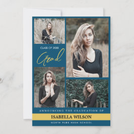 Anúncio Formatação Azul de Colagem de Foto Moderna Simples