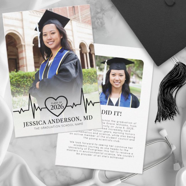 Anúncio Formatura da Faculdade de Medicina (Photo Medical School Graduation Announcement)
