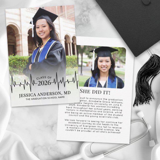Anúncio Formatura da Faculdade de Medicina (Photo Medical School Graduation Announcement)