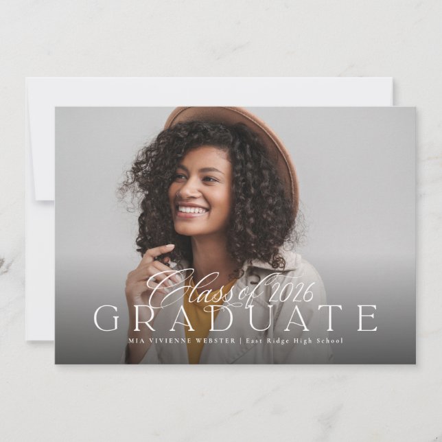 Anúncio Formatura da turma de 2025 foto simples e elegante (Frente)