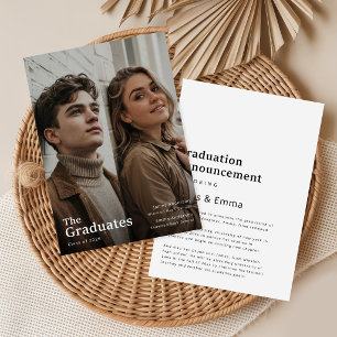 Anúncio Formatura Dupla de Dois Graduados Modernos