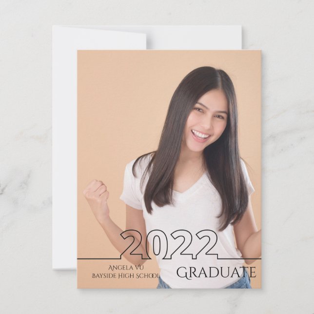 Anúncio Formatura Moderna com Foto Completa de Graduado de (Frente)